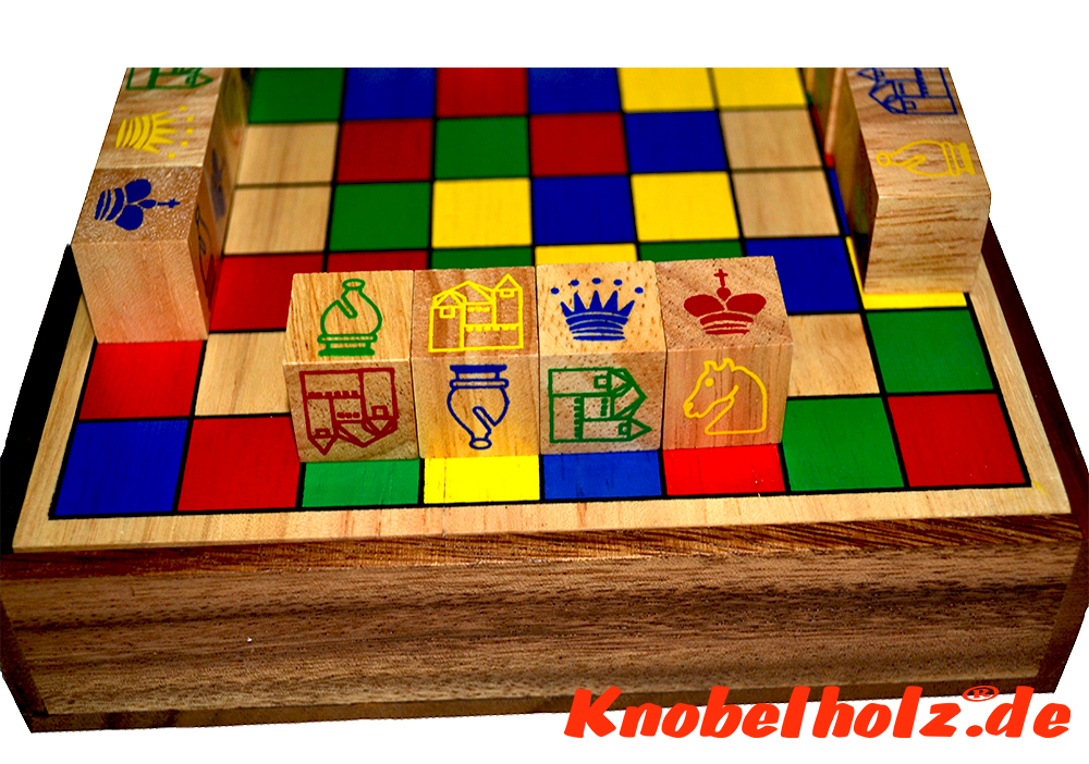 Ajongoo Startposition der Spielwürfel des roten Spielers wooden game